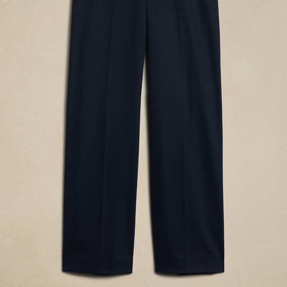 Banana Republic Factory Stretch-Cotton Icon Trouser size 10 Navy - Picture 5 of 5